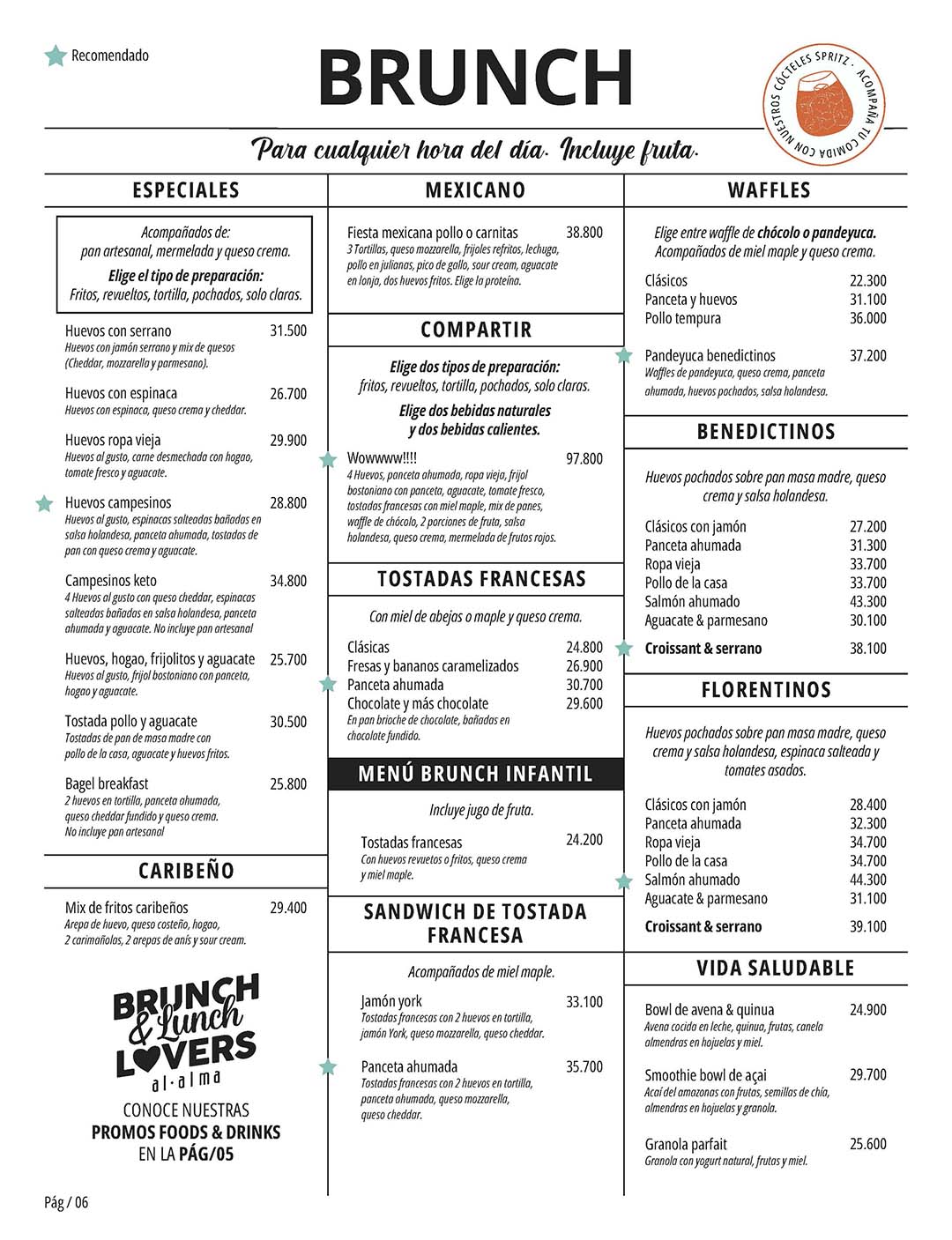 Carta Restaurante Al Alma