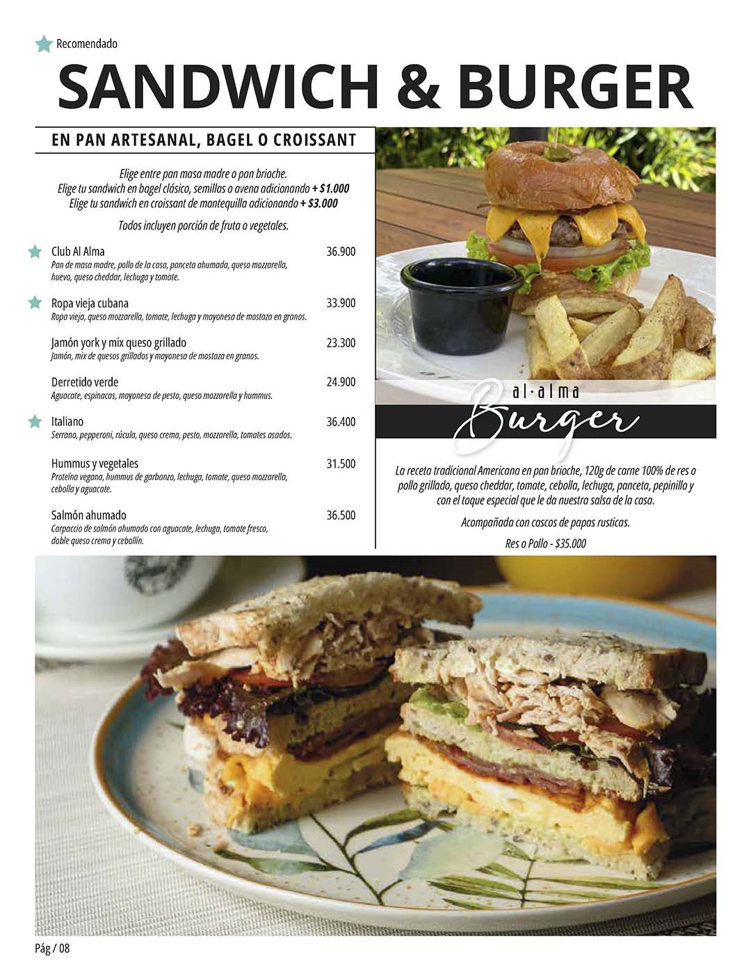 Carta Restaurante Al Alma