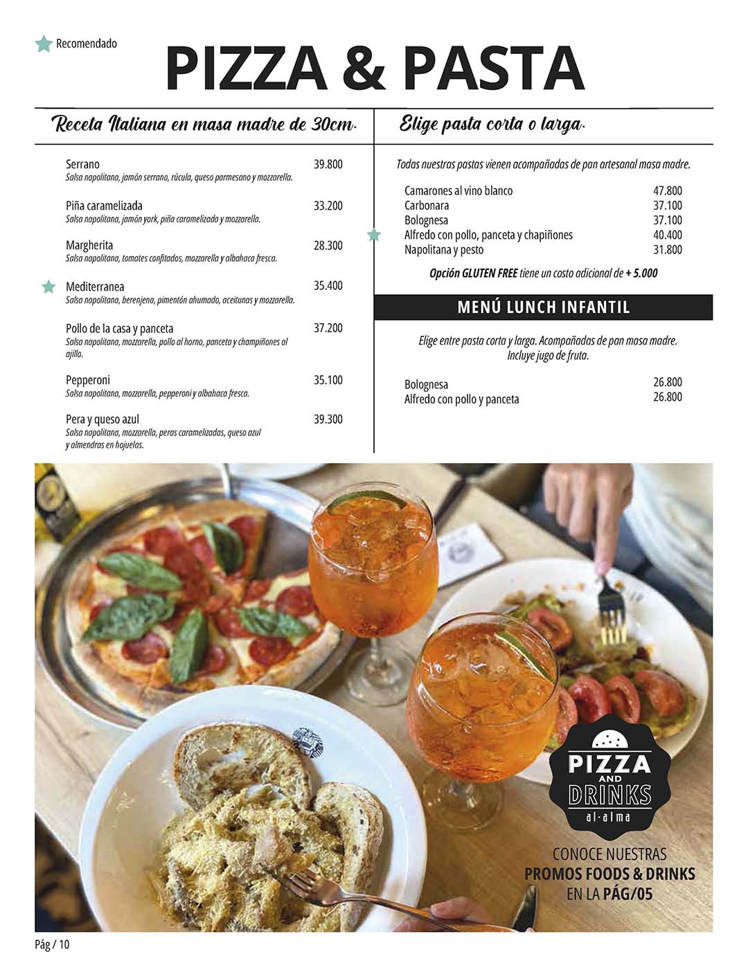 Carta Restaurante Al Alma