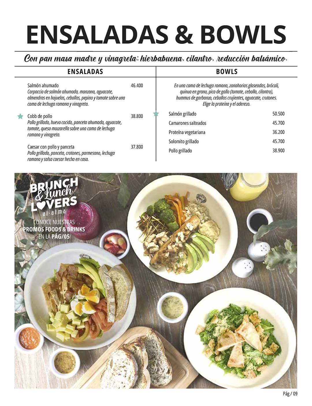 Carta Restaurante Al Alma