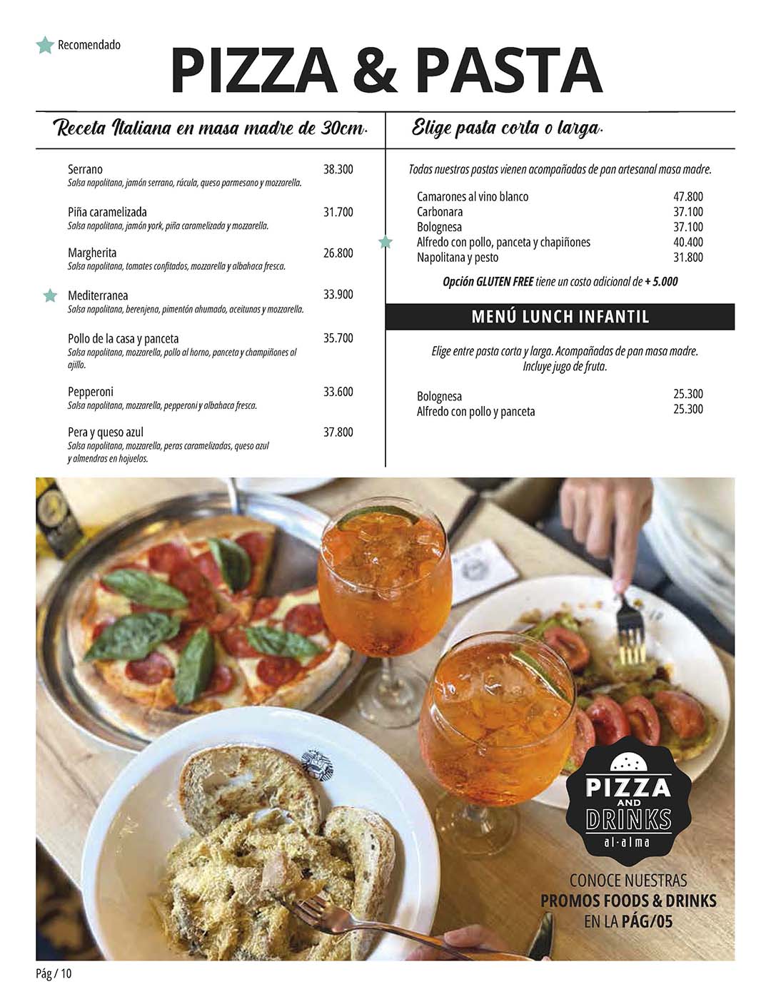 Carta Restaurante Al Alma