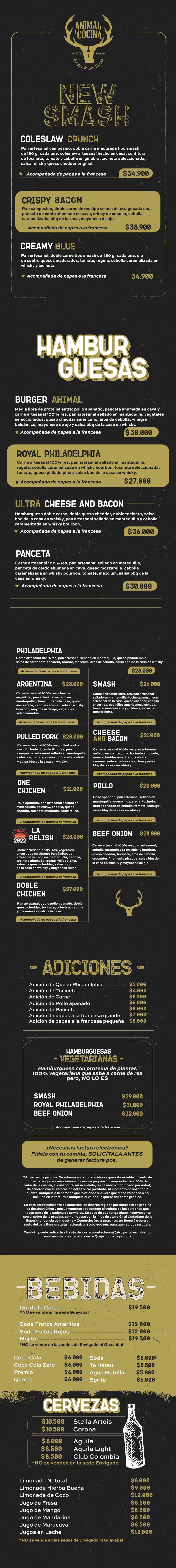 Carta Animal Cocina